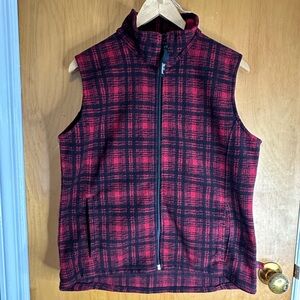 Woolrich Red and Black Plaid Women’s Vest